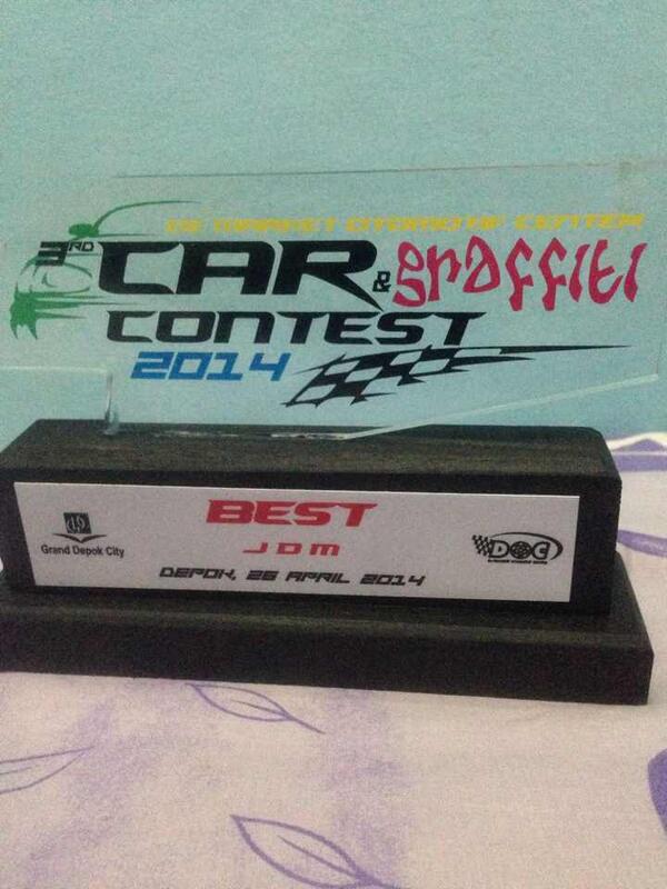 yudhi irviandi dengan Honda Jazz nya yang full spek Honda fit jepang dapet the best JDM di kontes sabtu kemarin