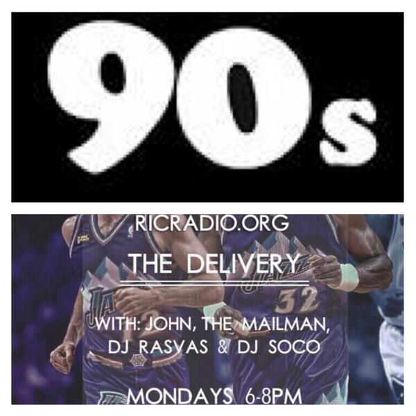 Tune in tonight 6-8pm the theme on The Delivery is 90s hip hop with special guest the 90s baby himself <a href="/JaguarJbizz/">J-Bizz</a>