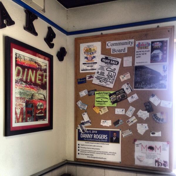 DinerJakes's tweet photo. Free way to advertise you business at Jake's Diner http://t.co/MeK6U5VmsO