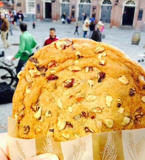 dawnchats's tweet photo. Look @ the Chocolate Chip Walnut Cookie that I got from @KilvertForbes at #QuincyMarket #Boston So good! #bloggybuzz http://t.co/rd8y54lz2x