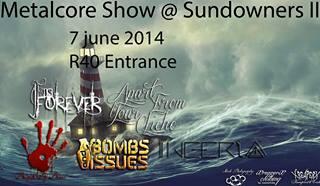 Excited for this one!! Who's coming? <a href="/IfThisIsForever/">IF THIS IS FOREVER</a>  <a href="/AFYCband/">ApartFromYourCliché</a> <a href="/BoughtByBloodSA/">Bought By Blood</a> <a href="/InceriaBand/">Inceria</a>