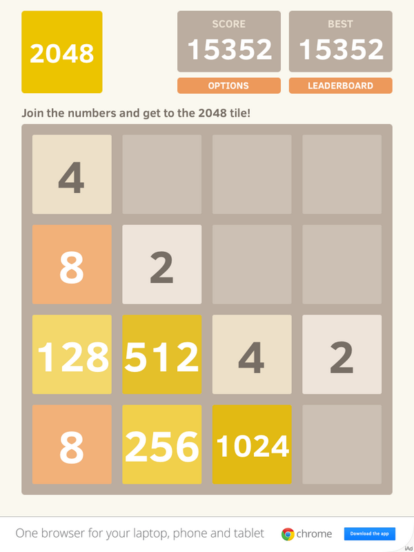 JackButchart12's tweet photo. @daveybuft @kingmach14 I WILL GET THAT 2048 TILE #someday :/ http://t.co/CQDQzDPn04