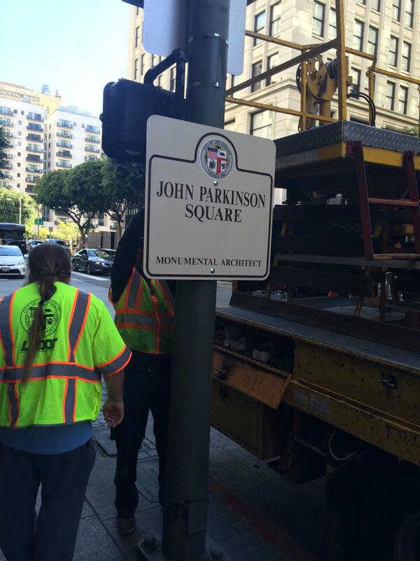 sgeetv's tweet photo. It is official!! John Parkinson Square! Thank-you @TomLaBonge @josehuizar @BritWeek @CGChrisOConnor What a great day! http://t.co/Et0NwxzyQo