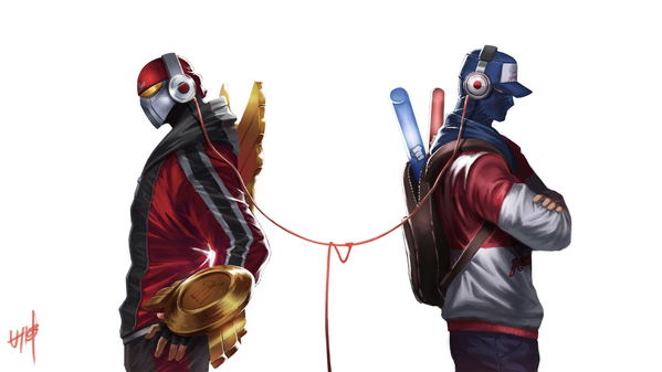 lolesports's tweet image. Two Ninjas - by Vetturama on Pixiv #TPA #SKT |