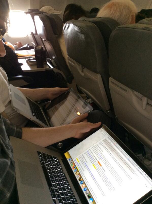 tbrenneke's tweet photo. With @devopsec and @jtgalbraith in flight. Golang math library, ELasticSearch and Juniper warrior #nerdflight http://t.co/VOKOPg8G4F