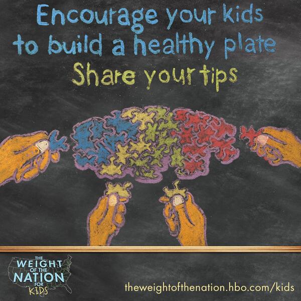 WeightOfTheNtn's tweet photo. Encourage your kids to build a healthy plate. Share your tips for an RT. http://t.co/jORD21GGqt