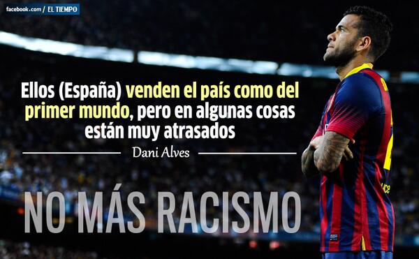 ELTIEMPO's tweet photo. La percepción de Dani Alves sobre España tras incidente de racismo http://t.co/ofZIvxhwMN http://t.co/KDySEnZfcq