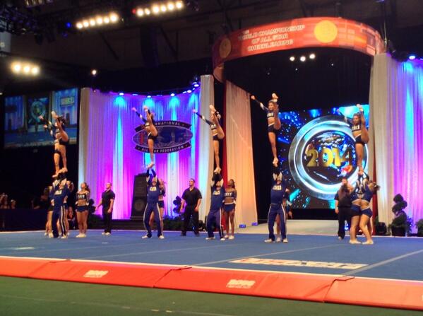 USASFcheer's tweet photo. The @CaliSmoed proves that it's all about being a Smamly and believing in the person next to you! Going for a 3-peat! http://t.co/LEyeKaQg9u