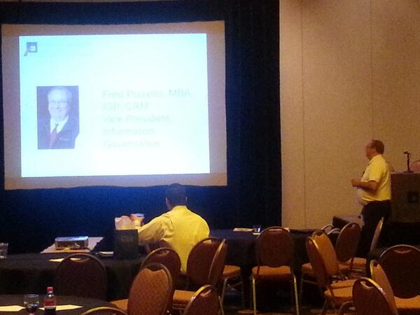 Fred P talkin' 'bout Dark Data at #ArchiveUC14