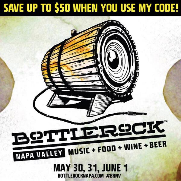 UncorkedAtOxbow's tweet photo. Still need tix for BottleRock? Use code: UNCORKEDATOXBOW to save up to $50! http://t.co/O7qTr1JLYS  
#BRNV14 http://t.co/8Re0dLKFtF