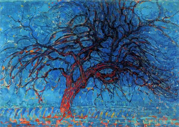 arteaIdia's tweet photo. "Avond Evening: The Red Tree" (1910), Piet Mondrain (EE.UU) - Posimpresionismo http://t.co/ce1ppCn3cp