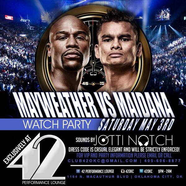 Jotti_Notch's tweet photo. Join me at @42okc This Saturday for the watch party. Hit me to get on my list. See y'all there. http://t.co/5RC1u6iGEI