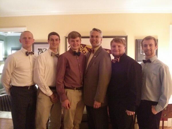 PresBushman's tweet photo. Nice ties. #bcva http://t.co/rfmWtlI6JI