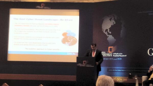 anupsdesk's tweet image. @SASsoftware &apos;s Vishal Marria speaking on Cybersecurity threats and mitigation strategies at #opendataid @EmiratesID