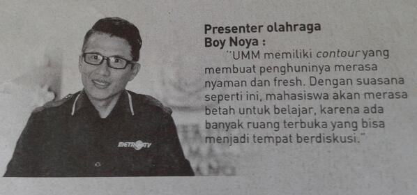 Kata Boy Noya soal UMM..