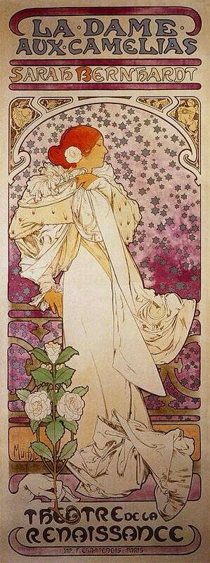 フランス語講座フランシス Alphonse Mucha アルフォンス ミュシャ のla Dame Aux Camelias ラ ダム オ カメリア 意味は椿姫で 芝居のポスターとして作られたんだ ミュシャは実はフラ語読み 彼の故郷 チェコだと ムハ だよ Http T Co Y0cenawdsx