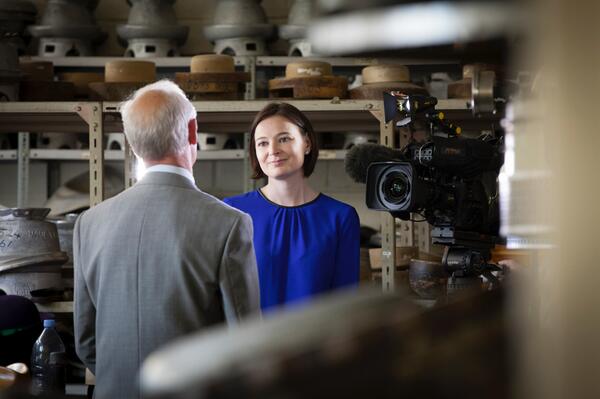 BBC Look East filming at Olney's 100 years celebrations @LouiseHubball