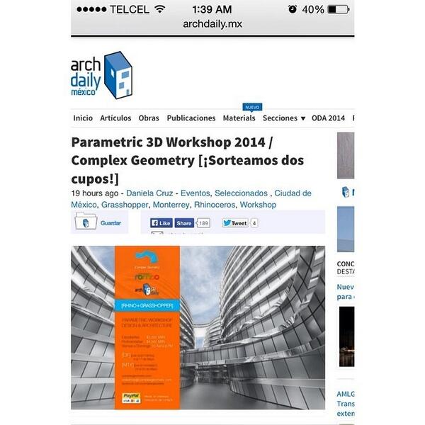 LwLadawn's tweet image. ift.tt/QVb7cW #complexgeometry #romborenderstudio #archdaily #mty #df #rhino #grasshopper #architectu...