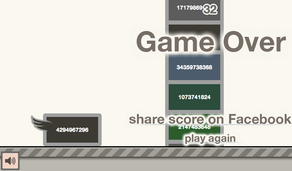 qingbo's tweet photo. 4294967296 - unsigned int overflow! #Flappy2048 http://t.co/BPHWbFZLiK