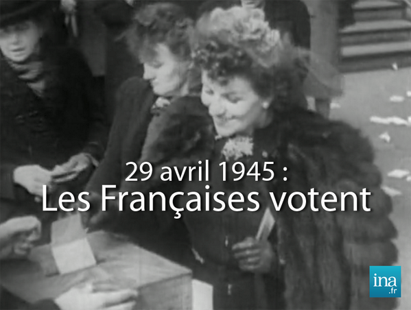 Inafr_officiel's tweet photo. C'était le 29 avril 1945 : Les Françaises votent pour la première fois http://t.co/omQFf7JeIg #archives http://t.co/2Hy6ARcjdx