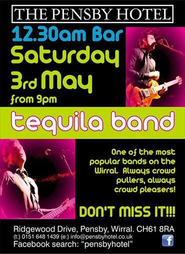 ThePensbyHotel's tweet photo. This Saturday don't miss the brilliant Tequila !!! Guaranteed to be a top night @ThePensbyHotel  from 9pm http://t.co/dH9yzVkFFO