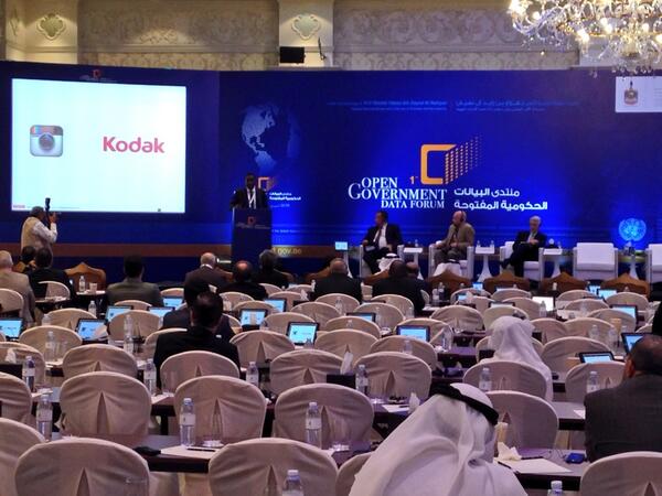 rlacombe's tweet image. The new digital age: connected &amp;amp; empowered citizens! @iBadawi on stage for @UN #OpenDataID Day 2 in Abu Dhabi.