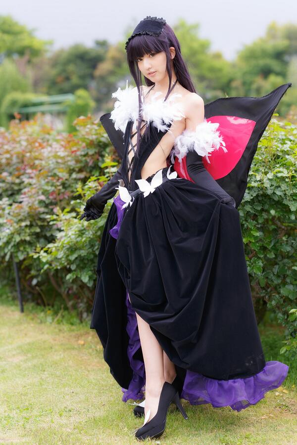 アクセルワールド　黒雪姫　コスプレ衣装　ウィッグ　羽レディース