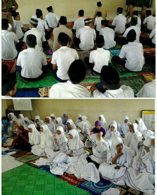 jelang UN 5 Mei nanti siswa(i) kls 9 Mtsn 1 Gambut gelar shalat Hajat bersama..