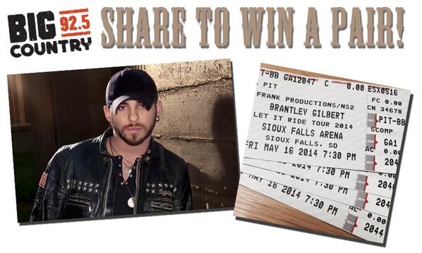 ktwbfm's tweet photo. Last chance. Retweet and follow @ktwbfm to win tix. Giving away @BrantleyGilbert Monday morning!  http://t.co/mhjLyojLNj