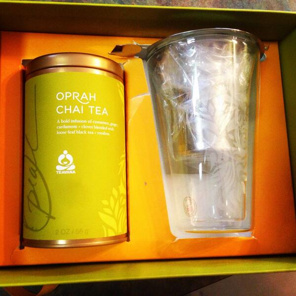 <a href="/Oprah/">Oprah Winfrey</a> Happy #OprahChai day today! Everyone get your #Chai on, visit your local <a href="/TEAVANA/">TEAVANA</a> today and get yours ☕️