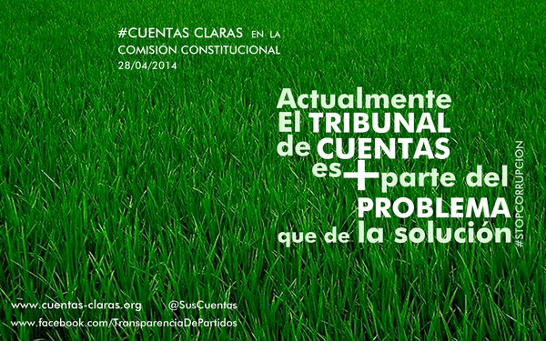 SusCuentas's tweet photo. Hay alternativas al Tribunal de Cuentas como auditorías externas, regular el control interno o auditorías ciudadanas http://t.co/x37l1T7GsN