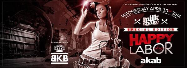 BkBoyzz's tweet photo. Akab ●Milshake Happy Labor Day ● Mercoledí 30.04.14   Afro room djs: Dj Nil ● Dj Jko ● Dj Alves http://t.co/IyWjhceI28