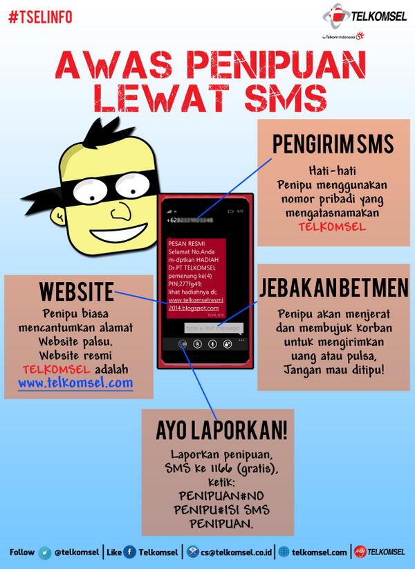 SIMPATI's tweet photo. Udah capek blom baca SMS penipuan? 
Yuk! Bantu kita melaporkannya ya! #Tselinfo http://t.co/FIs1iznkTg