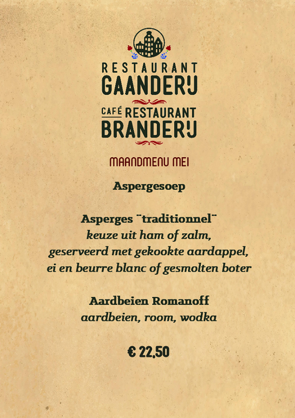 “<a href="/branderij/">Branderij Gaanderij</a>: Het maandmenu van mei, rijk aan asperges! #aspergetijd #leiden ”