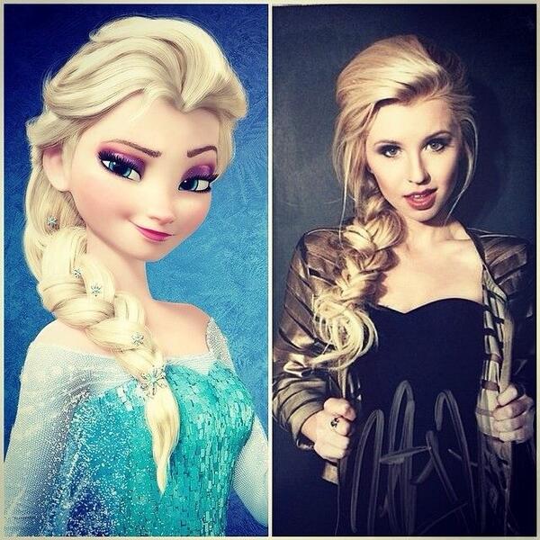 "@FrozenMoments: Another Elsa look alike (kinda) " .