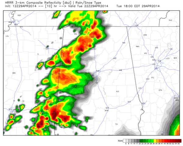 spann's tweet photo. HRRR model output valid at 5p today #alwx http://t.co/7ihGKvHroc