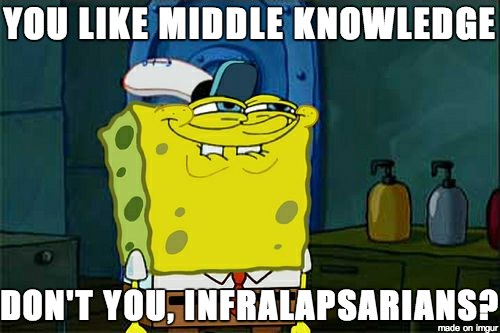 LuisdeMolina's tweet image. A consistent infralapsarian = Molinist! #molinsim #infralapsarian #middleknowledge #spongebob #calvinism #felixculpa