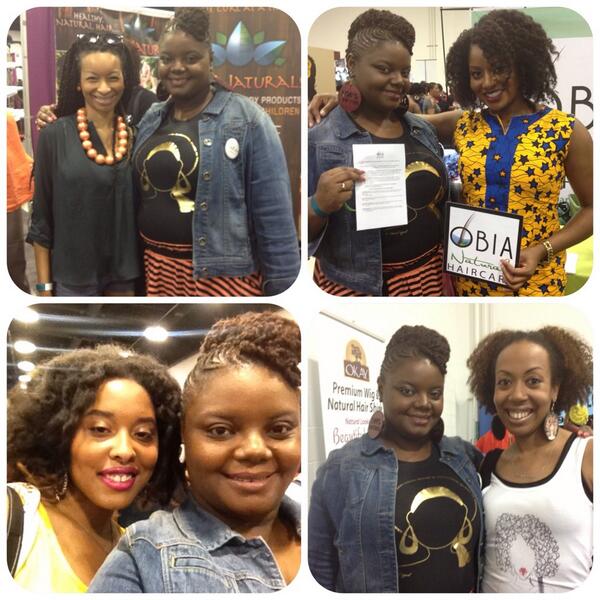 perfectlypetty1's tweet photo. RT @alishay3000: @FroFashionWeek Reunion w/ @PurgasmShop @OBIAnaturalhair @mainelementlove & founder, Tarin #wnhs2014 http://t.co/5QroMb5YO8