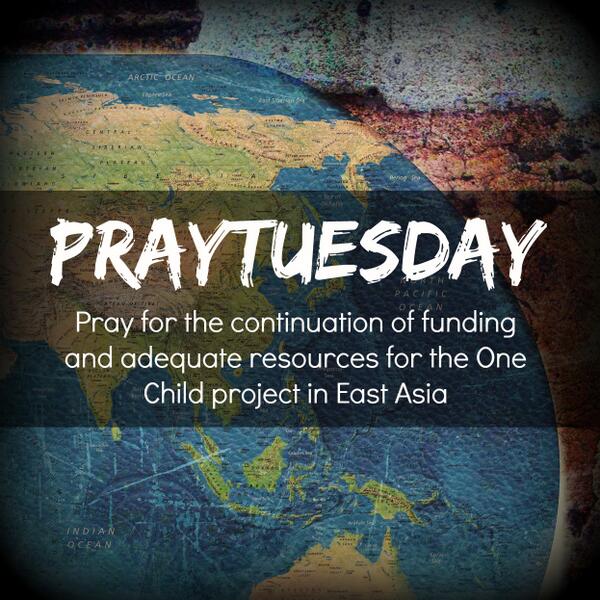 OneLifeMatters's tweet photo. Today is #PrayTuesday! Pray for the continuation of funds and resources for #OneChild! http://t.co/DTgESSWzzO