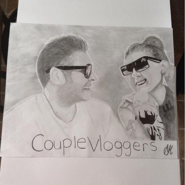 Shorelineartnl's tweet photo. Finally finished @Couple_Vloggers somewhat pleased with it but I could of done better! #cvcrew #couplevloggers #ctfxc http://t.co/MAMhz0s5XV