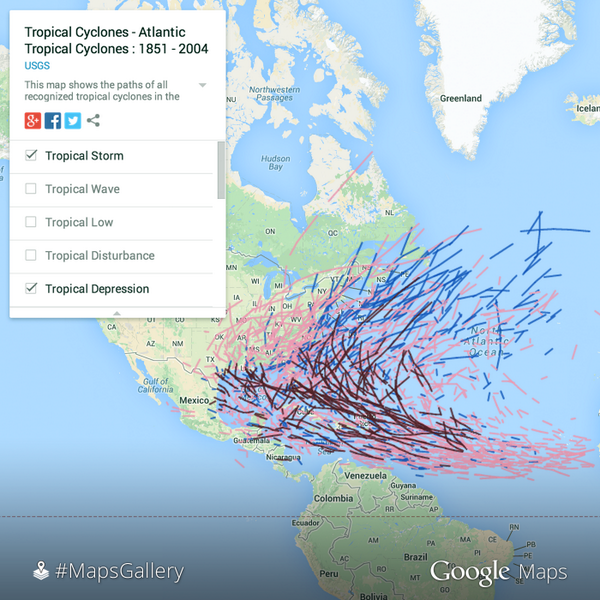 googlemaps's tweet photo. Chase every North Atlantic cyclone 1851-2004 from the safety of your desk on #MapsGallery → http://t.co/064dKPjefF. http://t.co/MMZFZEiDFN