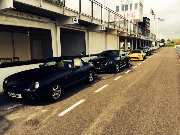 SkyeCreative_'s tweet photo. Great day @GoodwoodMC for the @HarwoodsGroup charity track day - Duncan took the TVR for a spin (quite literally!) http://t.co/O994TRSOgb