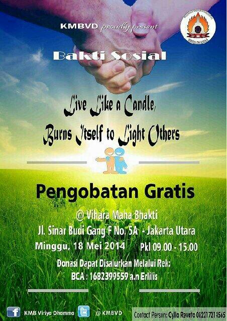 KMBVD's tweet photo. Baksos Keluarga Mahasiswa Buddhis Viriya Dhamma http://t.co/7rv2vEX4wi