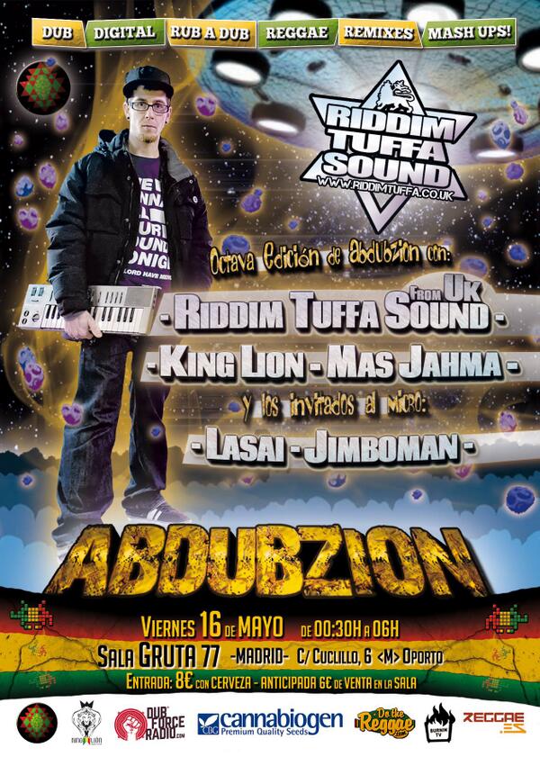 SisOkuay's tweet photo. el 16 de mayo estaremos @KingLionSounds junto con @MasJahma y @RiddimTuffa en los controles :) en Madrid centro http://t.co/FgoBHPrA1P