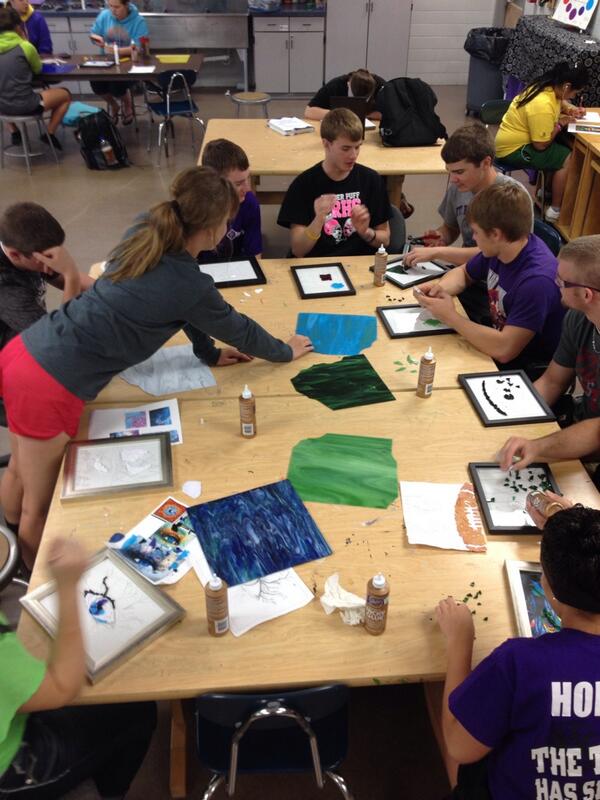 FRHSArt's tweet photo. Upperclassmen in Art Design class started cutting glass and working on their stained glass projects today! #FRindians http://t.co/RGE9OvbZoB