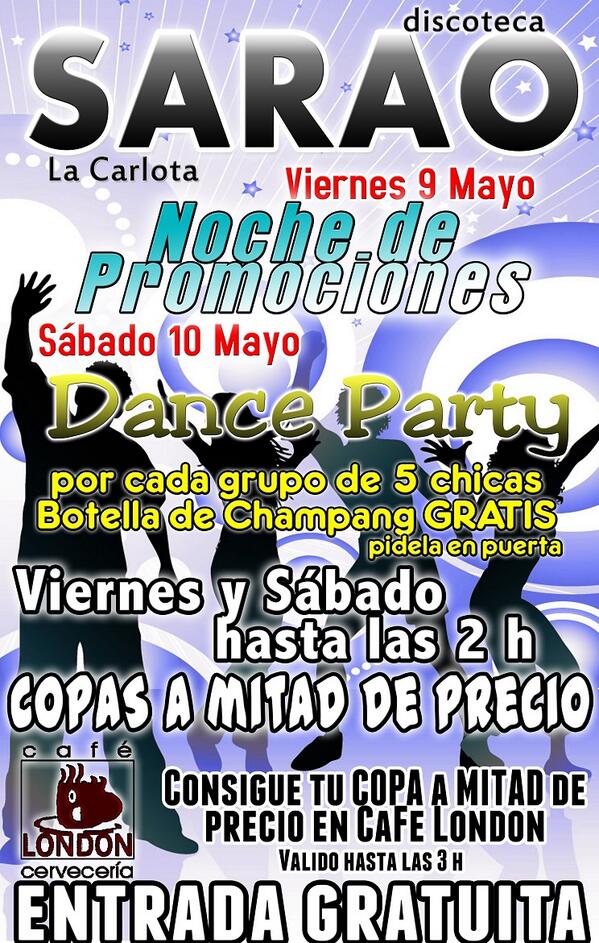 SARAOLaCarlota's tweet photo. Este fin de Semana en SARAO... SIGUE LA FIESTA!!! http://t.co/F3F5ocLiXp