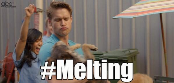 gleeofficial's tweet photo. "I'll stop the world and melt with you!" #glee #GleeAlong http://t.co/iPoDMXC1D8