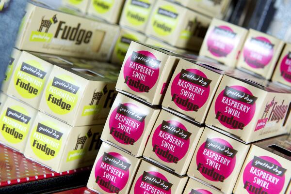 Spotted <a href="/SpottedDogFudge/">Spotted Dog Fudge</a> is available at Tonna's in Dayleford just in time for mothers day.