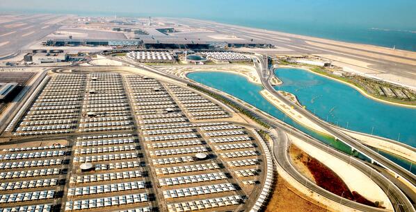 لقطة مرتفعة لـ #مطار_حمد_الدولي الذي سيتم أفتتاحه رسميا اليوم الاربعاء. #الراية #الدوحة #قطر