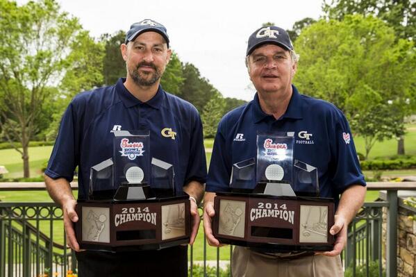 GTAthletics's tweet photo. .@GTPaulJohnson &amp; @GTMBK alum Jon Barry win third #CFABGolf title &amp; $125k in scholarship funds http://t.co/FIycXBWWXx http://t.co/YVbASW9h5d